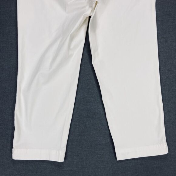 Ann Taylor LOFT Crop Pants Womens 6 White Straight Leg Stretchy Breathable NEW - Picture 9 of 16